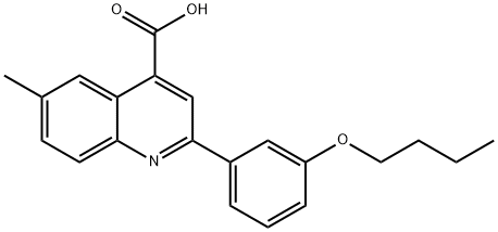 2-(3-BUTOXYPHENYL)-6-METHYLQUINOLINE-4-CARBOXYLICACID 구조식 이미지