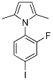 1-(2-fluoro-4-iodophenyl)-2,5-dimethyl-1H-pyrrole 구조식 이미지
