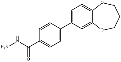 4-(3,4-dihydro-2H-1,5-benzodioxepin-7-yl)benzenecarbohydrazide 구조식 이미지