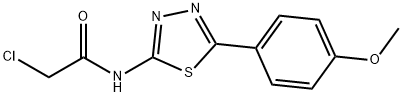 2-Chloro-N-[5-(4-methoxyphenyl)-1,3,4-thiadiazol-2-yl]acetamide 구조식 이미지