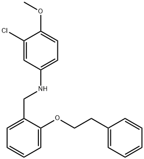 3-Chloro-4-methoxy-N-[2-(phenethyloxy)benzyl]-aniline Structure