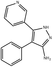 4-Phenyl-3-pyridin-3-yl-1H-pyrazol-5-amine 구조식 이미지