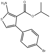 Isopropyl 2-amino-4-(4-bromophenyl)thiophene-3-carboxylate 구조식 이미지