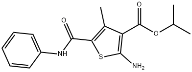 Isopropyl 2-amino-5-(anilinocarbonyl)-4-methylthiophene-3-carboxylate Structure