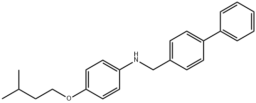 N-([1,1'-Biphenyl]-4-ylmethyl)-4-(isopentyloxy)-aniline 구조식 이미지