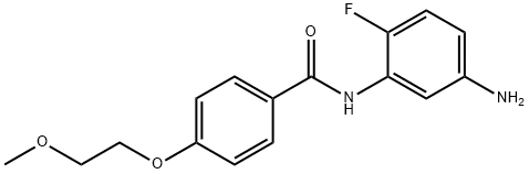 N-(5-Amino-2-fluorophenyl)-4-(2-methoxyethoxy)-benzamide 구조식 이미지