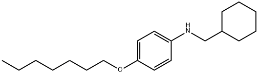 N-(Cyclohexylmethyl)-4-(heptyloxy)aniline 구조식 이미지