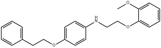N-[2-(2-Methoxyphenoxy)ethyl]-4-(phenethyloxy)-aniline 구조식 이미지