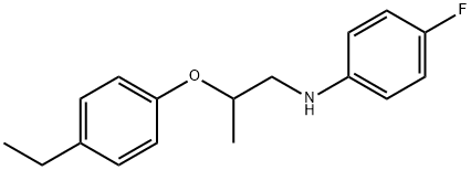 N-[2-(4-Ethylphenoxy)propyl]-4-fluoroaniline 구조식 이미지