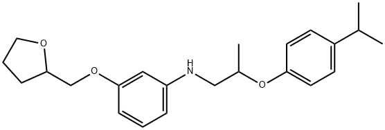 N-[2-(4-Isopropylphenoxy)propyl]-3-(tetrahydro-2-furanylmethoxy)aniline Structure