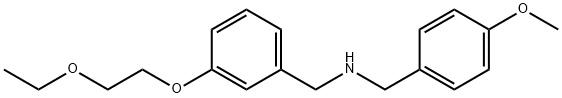 N-[3-(2-Ethoxyethoxy)benzyl](4-methoxyphenyl)-methanamine 구조식 이미지