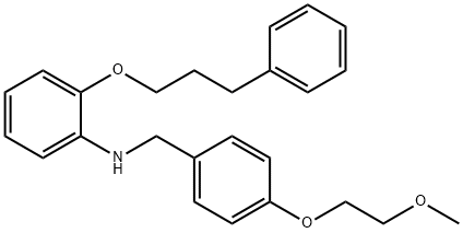 N-[4-(2-Methoxyethoxy)benzyl]-2-(3-phenylpropoxy)aniline 구조식 이미지