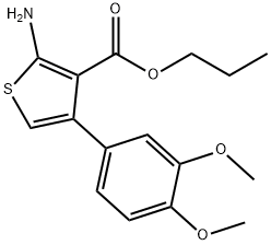 Propyl 2-amino-4-(3,4-dimethoxyphenyl)thiophene-3-carboxylate Structure