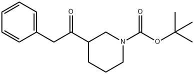 tert-Butyl 3-(phenylacetyl)piperidine-1-carboxylate 구조식 이미지