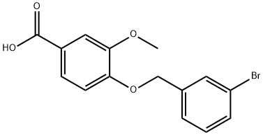 4-[(3-bromobenzyl)oxy]-3-methoxybenzoic acid Structure