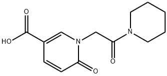 6-oxo-1-[2-oxo-2-(piperidin-1-yl)ethyl]-1,6-dihydropyridine-3-carboxylic acid Structure