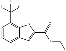 Ethyl  7-(Trifluoromethyl)-1-benzothiophene-2-carboxylate 구조식 이미지