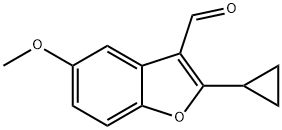 2-cyclopropyl-5-methoxy-1-benzofuran-3-carbaldehyde 구조식 이미지