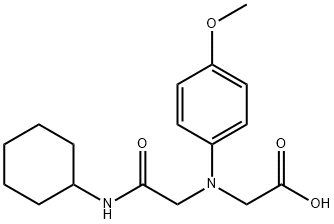 [[2-(cyclohexylamino)-2-oxoethyl](4-methoxyphenyl)amino]acetic acid Structure