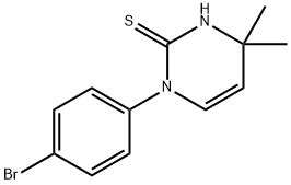 1-(4-bromophenyl)-4,4-dimethyl-1,4-dihydropyrimidine-2-thiol 구조식 이미지