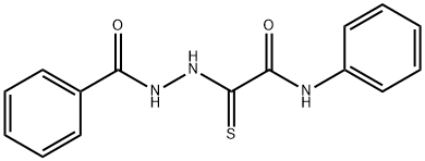 2-(2-benzoylhydrazino)-N-phenyl-2-thioxoacetamide 구조식 이미지