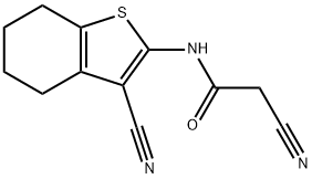 2-cyano-N-(3-cyano-4,5,6,7-tetrahydro-1-benzothien-2-yl)acetamide Structure