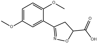 3-(2,5-dimethoxyphenyl)-4,5-dihydroisoxazole-5-carboxylic acid Structure