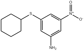 3-(cyclohexylthio)-5-nitroaniline 구조식 이미지