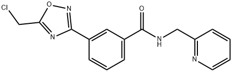 3-[5-(chloromethyl)-1,2,4-oxadiazol-3-yl]-N-(pyridin-2-ylmethyl)benzamide 구조식 이미지