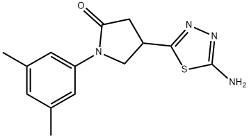 4-(5-amino-1,3,4-thiadiazol-2-yl)-1-(3,5-dimethylphenyl)pyrrolidin-2-one Structure