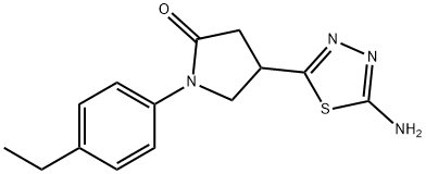 4-(5-amino-1,3,4-thiadiazol-2-yl)-1-(4-ethylphenyl)pyrrolidin-2-one 구조식 이미지