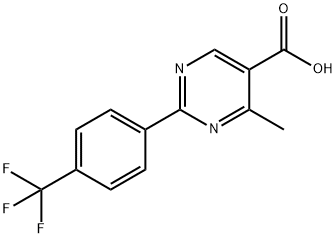 4-methyl-2-[4-(trifluoromethyl)phenyl]pyrimidine-5-carboxylic acid Structure