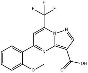 5-(2-methoxyphenyl)-7-(trifluoromethyl)pyrazolo[1,5-a]pyrimidine-3-carboxylic acid Structure