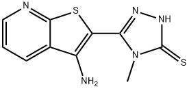 5-(3-aminothieno[2,3-b]pyridin-2-yl)-4-methyl-4H-1,2,4-triazole-3-thiol 구조식 이미지