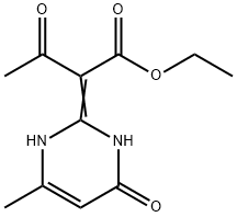 ethyl (2E)-2-(4-hydroxy-6-methylpyrimidin-2(1H)-ylidene)-3-oxobutanoate 구조식 이미지