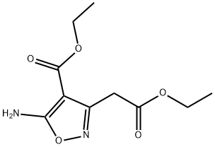 ethyl 5-amino-3-(2-ethoxy-2-oxoethyl)isoxazole-4-carboxylate 구조식 이미지