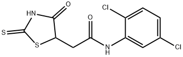 N-(2,5-dichlorophenyl)-2-(2-mercapto-4-oxo-4,5-dihydro-1,3-thiazol-5-yl)acetamide 구조식 이미지