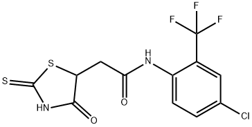 N-[4-chloro-2-(trifluoromethyl)phenyl]-2-(2-mercapto-4-oxo-4,5-dihydro-1,3-thiazol-5-yl)acetamide Structure