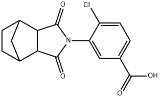 4-chloro-3-(1,3-dioxooctahydro-2H-4,7-methanoisoindol-2-yl)benzoic acid 구조식 이미지