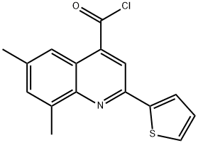 6,8-dimethyl-2-(2-thienyl)quinoline-4-carbonyl chloride Structure