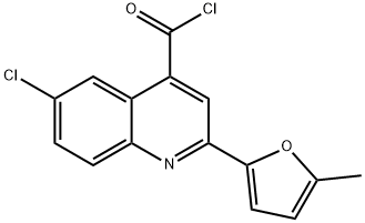 6-chloro-2-(5-methyl-2-furyl)quinoline-4-carbonyl chloride 구조식 이미지