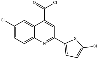 6-chloro-2-(5-chloro-2-thienyl)quinoline-4-carbonyl chloride 구조식 이미지