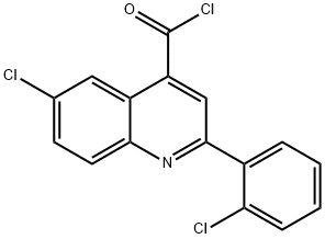 6-chloro-2-(2-chlorophenyl)quinoline-4-carbonyl chloride 구조식 이미지