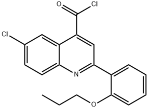6-chloro-2-(2-propoxyphenyl)quinoline-4-carbonyl chloride 구조식 이미지