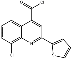 8-chloro-2-(2-thienyl)quinoline-4-carbonyl chloride 구조식 이미지