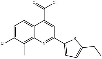 7-chloro-2-(5-ethyl-2-thienyl)-8-methylquinoline-4-carbonyl chloride 구조식 이미지