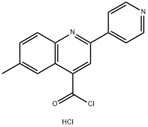 6-methyl-2-pyridin-4-ylquinoline-4-carbonyl chloride hydrochloride 구조식 이미지