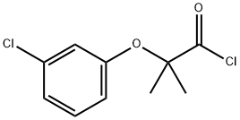 2-(3-chlorophenoxy)-2-methylpropanoyl chloride 구조식 이미지