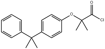 2-methyl-2-[4-(1-methyl-1-phenylethyl)phenoxy]propanoyl chloride Structure