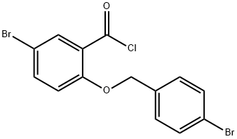 5-bromo-2-[(4-bromobenzyl)oxy]benzoyl chloride 구조식 이미지